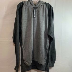 Roadblock Men Colorblock 2Tone Long Sleeve Hooded Sweatshirt Size XXL Light Grey